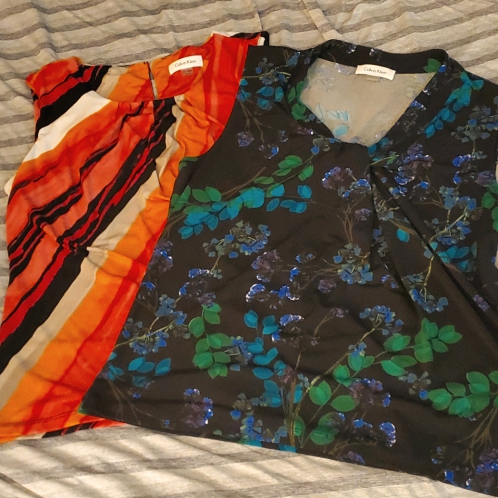 Calvin Klein blouse tanks (2) size large